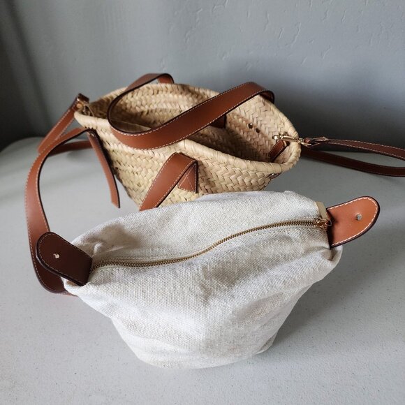 Doum Straw Tote "EUC" - Picture 5 of 16